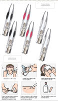 Aguja De Cejas LED Con Punta Oblicua De Acero Inoxidable Herramienta De Maquillaje Para Eliminación De Vello Y Clip De Pestañas Falsas - details 4