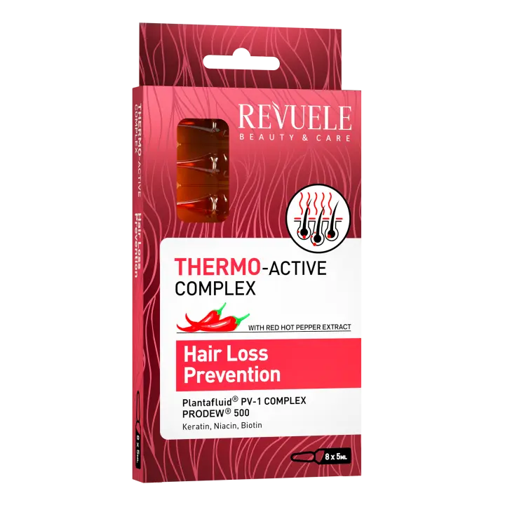 Complejo termoactivo para el cabello en ampollas Prevención de la caída del cabello Revuele 8x5 ml - 1