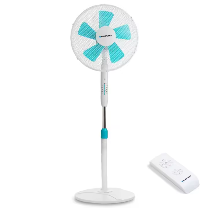 Blaupunkt Ventilador de pie Ventilador 45W  Altura regulable  Ventilador con Rejilla de nido de abeja  Altura 40cm  Mando a distancia  Control Remoto CALIDAD ALEMAN DE CONFIANZA - 1