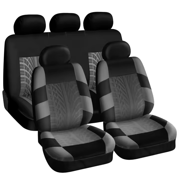 Fundas universales para asientos de coche, protector de asientos traseros y traseros, color negro y gris. - 1
