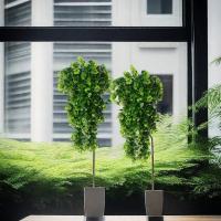 3pcs Plantas Artificiales Colgantes Eucalipto Falso Decoración De Jardín Y Habitaciones Interiores Y Exteriores Resistente Al UV Para Exposiciones Y Decoración De Oficinas - details 6