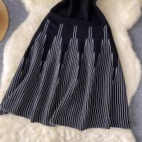 YuooMuoo Vestido Sin Mangas De Hombre Casual Para Verano Blanco Y Negro A-Line O-Cuello Cierre De Pulsera Longitud De Rodilla - details 6