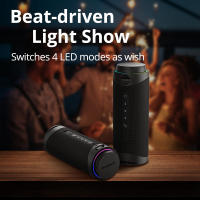 Altavoz Portátil Tronsmart T7 30W, máximo 36W Bluetooth 5.3, luces LED y protección IPX7 contra el agua, potente bajo con sonido estéreo de alta fidelidad 360°, altavoz inalámbrico para exteriores con ecualizador para fiestas y viajes - details 1