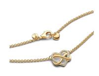 Pandora Moments Infinity heart 14k gold-plated necklace with clear cubic zirconia，Viene con un embalaje de caja de regalo completo. - details 1
