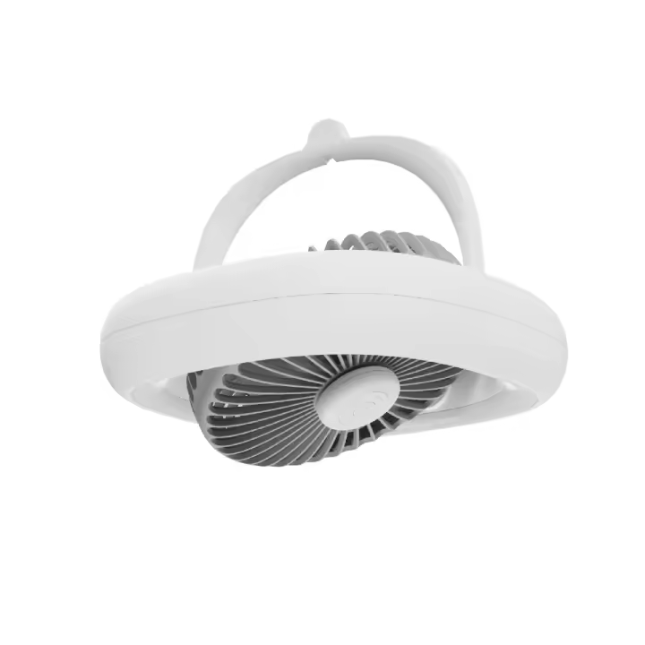 Ventilador de techo Control remoto Ventilador ostilante 7 pulgadas 4000mAh 4 engranajes y Luz Cálida Lámpara LED Escorio USB Ventilador de techo - 1