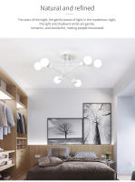 Lámpara De Techo LED Retro Industrial Con 6 Cabezas Material Hierro Trabado Luz Moderna Para Sala De Estar Decoración E27 - details 6