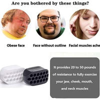 2pcs Bola De Ejercicio Para La Mandíbula 40/5060lbs-toner De Músculo Facial Anti-Edad Levantador De Mentón Y Boca Material De Goma Fitness - details 2