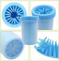 Dog Paw Cleaner 1 piezas de silicona Pet Cleaner Dog Foot Scrubber cepillo de limpieza Copa para mascotas baño Paw Grooming eliminación de suciedad barro azul perro grande - details 2
