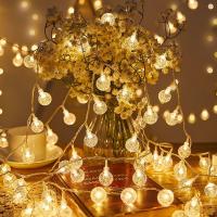Luces De Hada LED De Colores Cálidos Pequeñas Esferas De Cristal Para Jardín Árbol De Navidad Boda Decoración DIY Operadas Por USB 3/6/10M - details 5