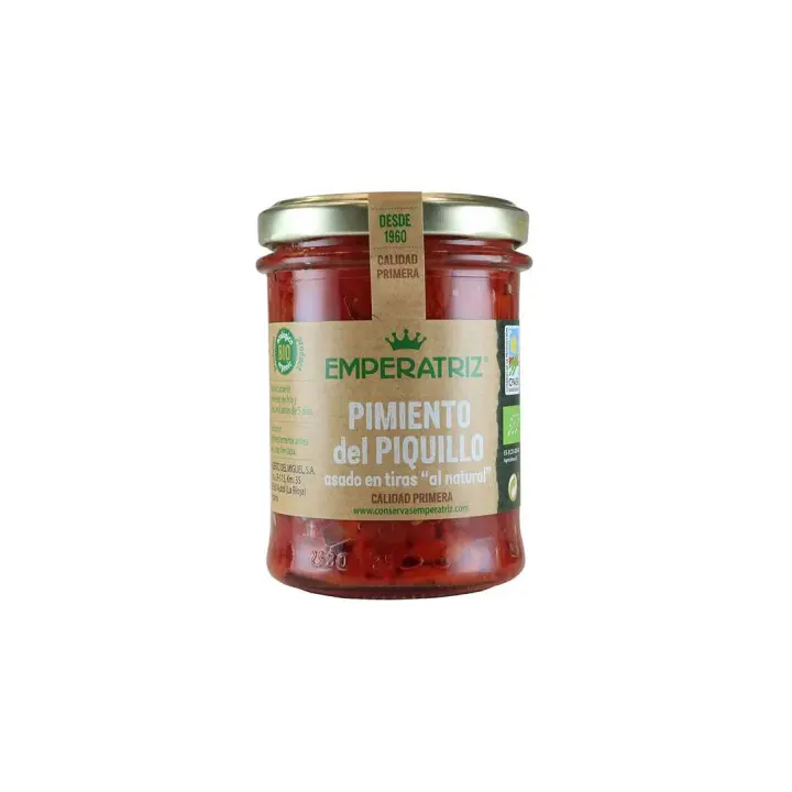Pimiento del piquillo asado en tiras al natural Bio 212ml Emperatriz - 1