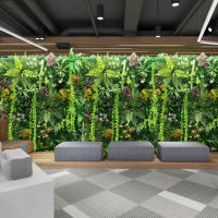 Pared De Plantas Artificiales Reutilizable Fondo De Hierba Panel De Pared Plástico Jardín Falso Verde Con Valla Colgante Decorativa Para Exposiciones Y Decoración De Espacios Exteriores - details 3