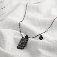 Collar Pendentivo De Acero Inoxidable Para Mujer Con Constelaciones Doble Cara En Color Negro Zodíaco Horóscopo Regalos - details 11