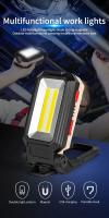 Lámpara De Trabajo LED COB Magnética Ajustable Impermeable Con Gancho Para Emergencias Y Camping Luz De Búsqueda Plegable Fuerte - details 0