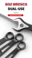 Llave De Mano Negra Forjada De Acero De Vanadio Cromo Con Mango Hueco Y Apertura Extendida Herramienta De Reparación Para El Hogar - details 3