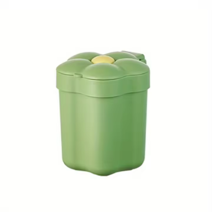 Basura De Escritorio En Forma De Flor 1pc Mini Bote De Basura Para El Hogar Y Dormitorio Para El Baño Y Uso Diario - 1
