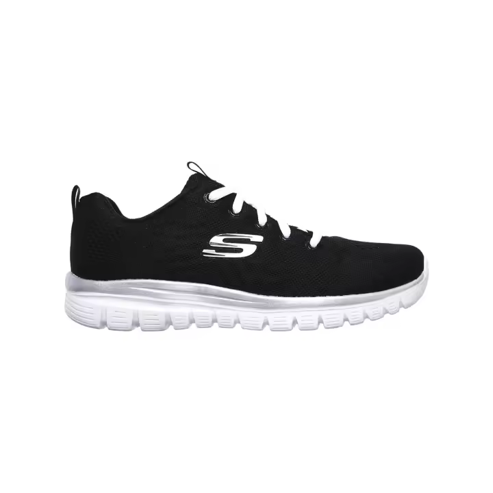 Zapatilla Mujer Skechers Get Connect Negro/Plata - 1