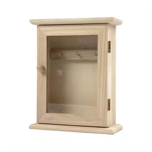 Caja de Madera para Colgar Llaves con Ventana - Organiza Tus Llaves - 1