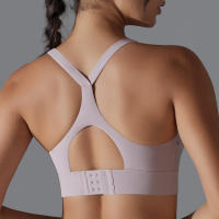 Sujetador deportivo con espalda descubierta para mujer, ropa interior de entrenamiento con hebilla ajustable para correr, Fitness, gimnasio, Bralette acolchado, ropa deportiva - details 29
