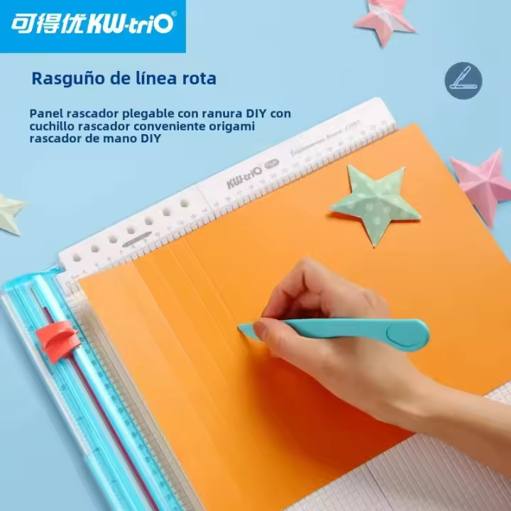 KW-trio 13095 Trimmer De Papel 7 En 1 Herramienta De Marcado Para Manualidades Corte De Papel Con Herramienta De Plegado Para Hacer Fotos - 1