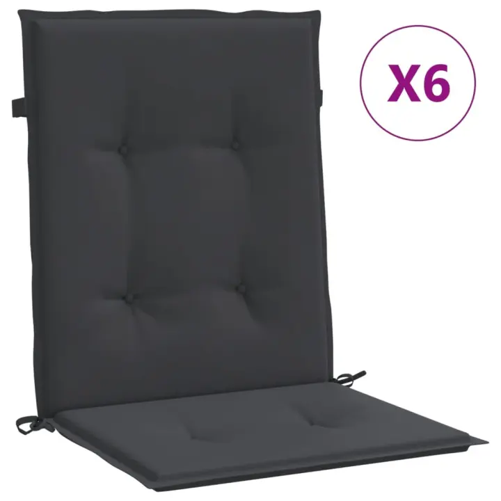 Soporte de Silla de Jardín bajo 6 UDS Canvas Oxford Negro - 1