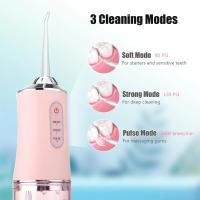 Irrigador Oral Portátil Flosser De Agua Dental Recargable USB Con 4 Tiras De Jetable 220ml 3 Modos IPX7 1400rpm Para Adultos - details 0