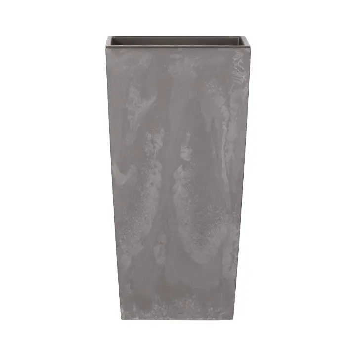Maceta alta 26,6 L Prosperplast Urbi Square Effect de plástico CON depósito en color Antracita, 50 (alto) x 26,5 (ancho) x 26,5 (profundo) cms - 1