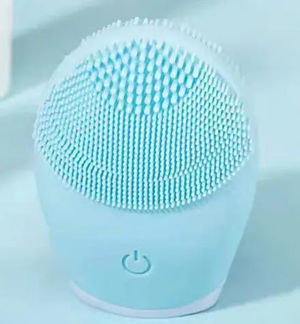 Limpieza Facial Eléctrica Con Masajeador De Silicona Herramienta De Cuidado De Piel Máquina De Belleza Vibración Limpieza De Poros Con Batería Propia - 1