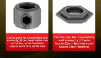 Juego De Herramientas Multifuncional 16 En 1 Llave Para Grifo De Cocina Y Baño Reparación De Tubos Y Desmontaje De Aerator - details 7