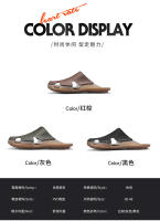 Sandalias De Cuero Para Hombre Talla Grande 46 48 Zapatos Clásicos De Verano Cómodos Para Caminar Al Aire Libre Mocasines Suaves Romanas - details 3