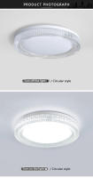 Luz De Techo LED Moderna Con Cristal Circular 18W 24W 36W 48W Para Sala De Estar Dormitorio Cocina Iluminación Interior AC85-265V - details 10