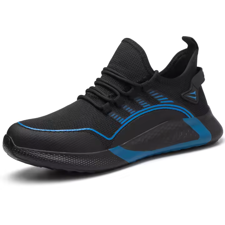 Zapatos de seuridad para humres y Mujeres, a prueba de golpes, a prueba de pinchazos, transpirables y livianos, Zapatos de trabajo con puntera de Maple, Azul, Talla 36 SSIT - 1