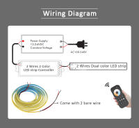 Tira De Luz COB Flexible 5M 12V 24V DC 2 Wire CCT 600 LEDs/m Alta Densidad Dual Blanco FCOB Tape Lamp 5mm PCB Luz Lineal - details 6