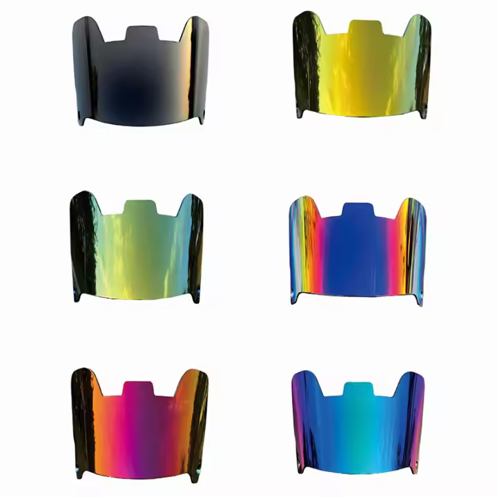 Visera De Gafas De Fútbol Universal Imitación Electroplata Arcoíris Protección Ocular Resistente a Rayones Fácil De Instalar - 1