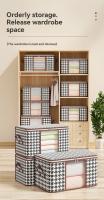 Caja De Almacenamiento Portátil De Gran Capacidad Visible Organizador De Ropa Para El Hogar Con Manijas Plegable a Prueba De Polvo Con Cierre De Cremallera - details 7