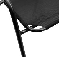 The Secret Home - Silla de Jardín en Lona Negra - Apilable - Resistente y Moderna - Ideal para Terraza y Balcón - details 2