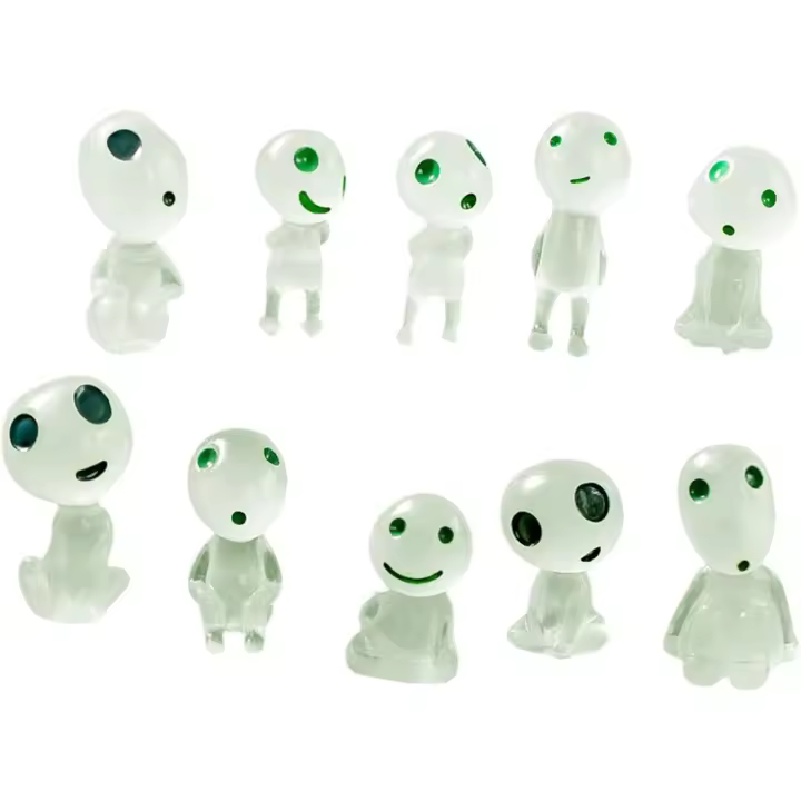 Conjunto de 10 estatuas de jardín de hadas luminosas - Decoración de jardín al aire libre y micropaisaje - 1