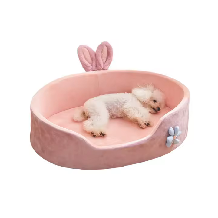 Cama Para Mascotas Desmontable Y Lavable Cómoda Y Cálida Para Perros Y Gatos Adecuada Para Todas Las Estaciones Material De Poliéster Coral - 1
