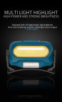 Linterna Frontal LED Recargable Por USB Con Batería De Litio 1800mAh Para Exteriores Resistente Al Agua Para Senderismo Camping Pesca Subida De Montaña - details 2
