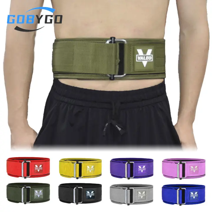 Cinturón De Pesas Para Levantamiento De Peso GOBYGO Ajustable Soporte Lumbar Para Squat Y Pull-Up Correa De Entrenamiento Cross Fit Para Hombres Y Mujeres Color Negro Rosa Rojo Morado Verde Gris Amarillo Tamaños S/M/L/XL - 1