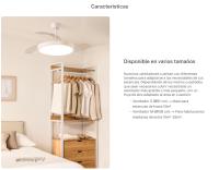 CREATE - Ventilador de techo 40W silencioso aspas retráctiles con luz LED, con Luz, tamaño Ø91cm o Ø108 cm - WIND CLEAR STUDIO - details 0