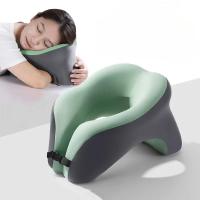 Almohada De Viaje En Avión En Forma De U Con Recuperación Lenta De Memoria Almohada De Algodón Para Oficina Protección Del Cuello Para Estudiantes - details 0
