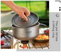 Tiartisan Olla De Sopa De Titanio 2.1L Con Manija Plegable Gran Capacidad Para Camping Al Lightweight Con Tapa - details 4