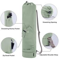 Bolsa para esterilla de yoga con bolsillo para botella de agua y bolsa impermeable en la parte inferior. Correa para esterilla de yoga deportiva. Bolsa de almacenamiento multifuncional. - details 1