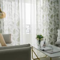 Cortina De Ventana Transparente De Paja De Doble Hoja Gauze Fino Cortina De Tule Voile Para Habitación Moderna Estilo Floral - details 2