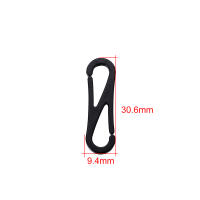 30Pcs Hebilla De Llave Mini Negra De Plástico Para Mochila Correa Botón De Ropa Arraigado Para Gafas Herramientas Al Aire Libre - details 2