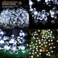 Cadena De Luces LED Solar Con 8 Modos 39 Pies 100 Luces Florales Impermeables Para Decoración De Navidad Y Halloween - details 11