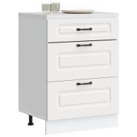 vidaXL Mueble bajo de cocina Kalmar madera de ingeniería en color Gris sonoma/Blanco/Roble Sonoma y más | almacenamiento funcional diseño moderno para baño dormitorio sala - details 1