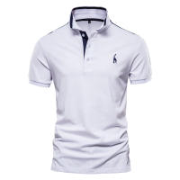 Camisas De Polo Para Hombre AIOPESON Algodón Con Bordado De Giraffa Manga Corta Alta Calidad Diseño De Marca Ropa Casual De Verano - details 2