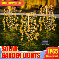 Luces De Árbol De Sauce Solar Para Exterior Con 200 LED 8 Modos De Iluminación IP65 Impermeables Para Jardín Terraza Camino Decoración Navideña - details 0