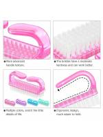 Kit De Herramientas Para Arte De Uñas 4pcs Con Cepillo Grande Para Esmalte, Cepillo De Polvo, Cepillo De Limpieza Y Empuñadura De Cutícula - details 3